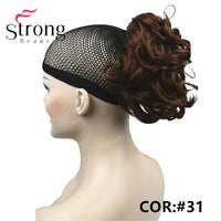 StrongBeauty Short Ponytail Hair Piece Extension Synthetic Hair Wavy Claw Clip in/on Hairpiece COLOUR CHOICES