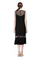 LAGEROSE - Original Black Round Neck Flounced Dress