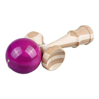 Professional Wooden Kendama Juggling Balls Outdoors Juggle Game Crack Bamboo PU Paint Ball Skillful Jumbo Kendama Toys for Kid