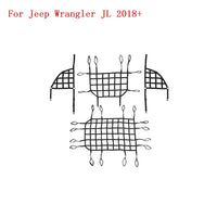 SHINEKA for Jeep Wrangler JK JL 2007-2020+ Car Trunk Roof Luggage Carrier Cargo Basket Trail Net for Wrangler JK JL Accesorries