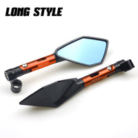 LANZHAO - Original For Kawasaki Z900 Z900RS Z800 Z1000 Motorcycle Accessories CNC Aluminum Rear View Mirrors Blue Glass Green Black Gold Red Orange