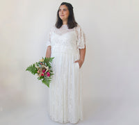 BLUSHFASHION - Original Curvy Bridal Lace Top, Bridal Wear #2059