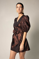 LE REUSSI - Original Power Bordeaux Red Wrap Dress