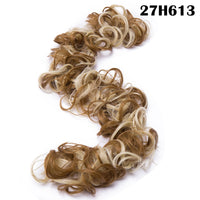 HAIRRO Synthetic Chignon Messy Scrunchies Elastic Band Hair Bun Straight Updo Hairpiece High Temperture Fiber Natural Fake Hair