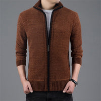 LISEAVEN - Original Sweater Thick Warm for Mens Cardigan Slim Fit Jumpers Knitwear Warm Autumn Korean Style Casual Clothing Men Cardigans