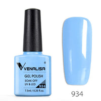 VENALISA - 10 Pcs Nail Enamel Gel Polish 7.5ml Base Coat No Wipe Long Wear Top Coat Full Coverage Color Nail Polish Lacquer Varnish