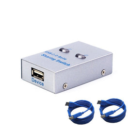 USB Auto Switch 2 Ports Usb Converter Splitter for 2 PC Share USB  Peripherals Printer Office Home Usb2.0 Hub