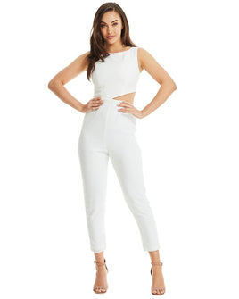 SKIVA - Original Jumpsuit With Side Cut Outs - White