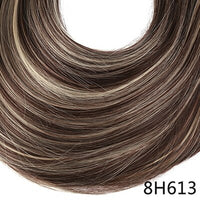 Original Synthetic Clip in Hair Extension Ombre Bayalage Long Straight Flase Hair Pieces for Women 24" 5clips One Piece 3/4 Head