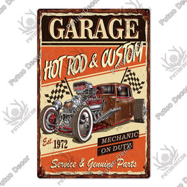 Putuo Decor My Garage Tin Sign Plaque Metal Plate Vintage Gift Wall Art Painting for Rule Man Cave Home  Bar Old Car Shop Poster