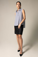 LE REUSSI - Original Italian Cotton Blue Stripe Sleeveless Shirt