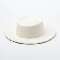 Women 100% Wool Felt Hats White Wide Brim Fedoras for Wedding Party Church Hats Pork Pie Fedora Hat Floppy Derby Triby Hats Base