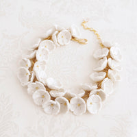 POPORCELAIN - Original Porcelain Plum Blossom Cluster Necklace