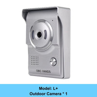 Home Video Doorbell Door Phone Intercom System 7" Color Screen With Waterproof Outdoor Camera Two-Way Audio With IR Night Vision