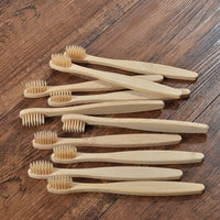 10PC Kids Soft Bristles Bamboo Toothbrush Eco Friendly Childrens Toothbrushes Biodegradable Plastic-Free Oral Care Tooth Brush