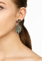 Original Babylon Multicoloured Flower Drop Earring Rosegold