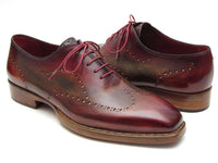 Paul Parkman Wingtip Oxford Goodyear Welted Bordeaux & Camel (ID#087LX)