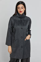 CONQUISTA FASHION - Original Wool Blend Dark Grey Coat