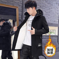 2022 Mens Winter Business Parkas Plus Size Casual Warm Thick Fur Collar Hooded Jacket Men Luxury Outwear Waterproof Parka Coat