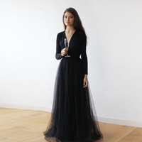 BLUSHFASHION - Original Black Maxi Tulle Dress  #1066