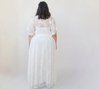 BLUSHFASHION - Original Curvy Bridal Lace Top, Bridal Wear #2059