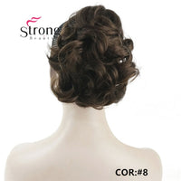 StrongBeauty Short Curly Clip in Claw Ponytail Hair Extension Synthetic Hairpiece 80g With a Jaw/Claw Clip