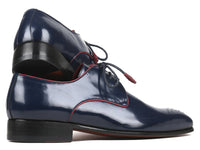 Paul Parkman Medallion Toe Navy Derby Shoes (ID#57RG27)