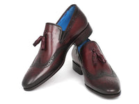 Paul Parkman Men's Wingtip Tassel Loafers Bordeaux (ID#WL34-BRD)