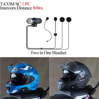 FREEDCONN - Original TCOM SC Intercom Motorcycle Helmet Wireless Bluetooth Headset LCD Display FM Radio 3 Riders Intercomunicador Moto