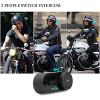 FREEDCONN - Original TCOM-SC Bluetooth Motorcycle Interphone Headset Helmet Intercom LCD Screen With FM Radio Switchable Microphone