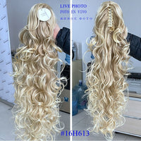 Synthetic Claw Clip Ponytail Luxury for Braiding 75cm 30" High Temperature Fiber Hairpieces Long Curly Hair Extensions for Women