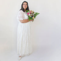 BLUSHFASHION - Original Bridal Lace Skirt With Pockets , Bohemian Bridal Wear #3037