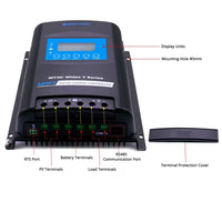 ACOPOWER 500W 12V  Poly Solar RV Kits, 40A MPPT Charge Controller