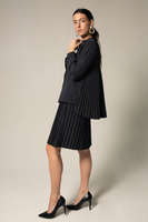 Stylish Pleated Blouse in Black