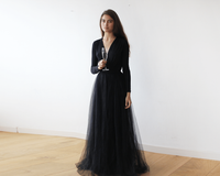 BLUSHFASHION - Original Black Maxi Tulle Dress  #1066