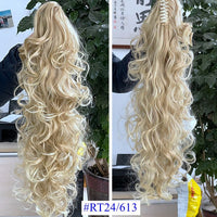 Synthetic Claw Clip Ponytail Luxury for Braiding 75cm 30" High Temperature Fiber Hairpieces Long Curly Hair Extensions for Women