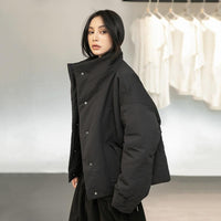 MARIGOLDSHADOWS - Original Hanami Stand Collar Cotton Padded Coat