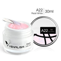 30ml Venalisa Soak Off Thick Extension Jelly Gel LED&UV Gel 24 Colors Camouflage Transparent Nail Art Hard Nail Gel CANNI Supply