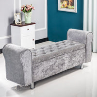 Multifunctional Storage Stool Chair Bedroom Bed End Stool Storage Bench Fabric Shoe Bench Household Sofa Bench Pouf Taburete