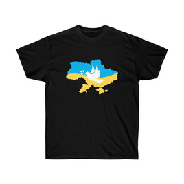 Ukraine Map With Dove Stop War T-Shirt