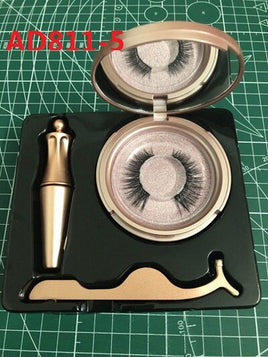 Magnetic Liquid Eyeliner & Magnet False Eyelashes & Tweezer Set Natural Long Fake Eye Lashes Kit Easy to Wear