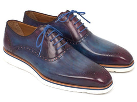 Paul Parkman Smart Casual Oxford Shoes for Men Blue & Purple (ID#184SNK-BLU)