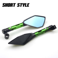 LANZHAO - Original For Kawasaki Z900 Z900RS Z800 Z1000 Motorcycle Accessories CNC Aluminum Rear View Mirrors Blue Glass Green Black Gold Red Orange