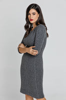 CONQUISTA FASHION - Original Dark Grey Jacquard Dress