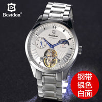 Switzerland Automatic Mechanical Watch Men Bestdon Luxury Brand Tourbillon Watches Full Steel Waterproof Relogio Masculino 7113G