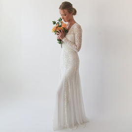 BLUSHFASHION - Original Wrap  Mermaid Wedding Dress #1239