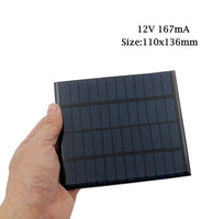 10pcs Solar Panel 12V Car RV Batteries 12VDC 150mA 160mA 167mA 208mA 250mA 83mA 278mA 18V Mini Solar Battery Charger