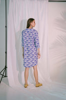 AKOSEE - Original Storge Shirt Dress in Blue Biro