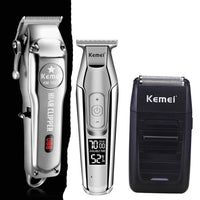 Kemei All Metal Professional Electric Hair Clipper Rechargeable Hair Trimmer Haircut Machine Kit KM-1997 KM-1996 KM-5027 KM-1102