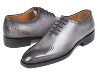 Paul Parkman Goodyear Welted Punched Oxfords Gray (ID#7614-GRY)